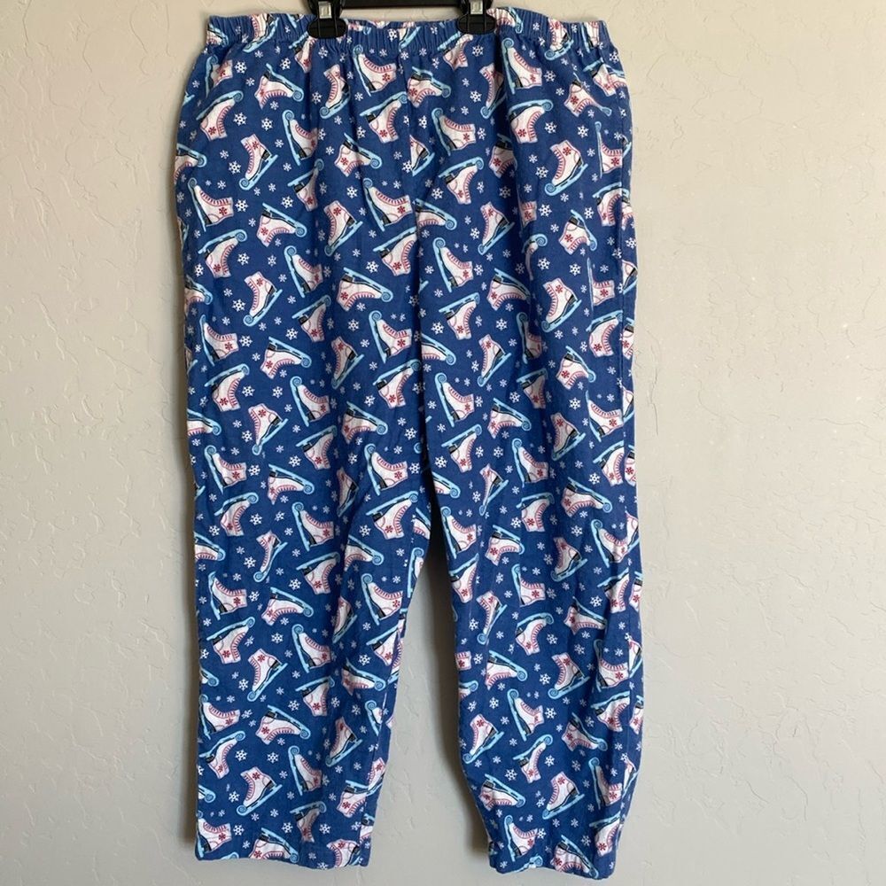 Ice skating flannel pajama bottoms